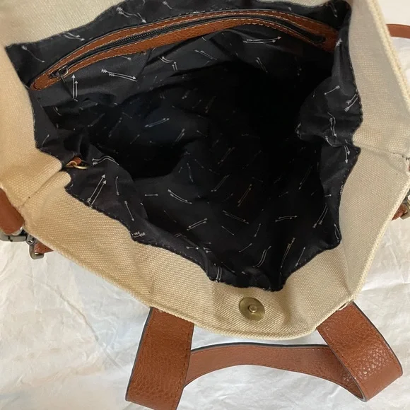 Free People Vegan Leather and Canvas Tote - Picture 5 of 7